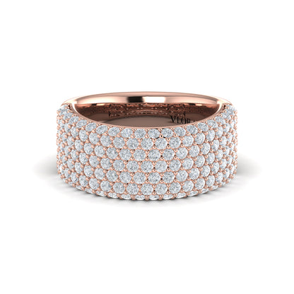 Diamond Multi-Row Statement Ring