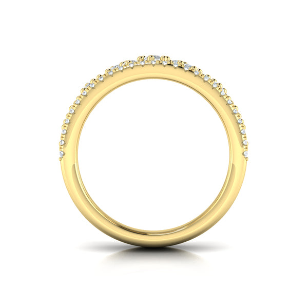 Floating Diamond Cluster Ring