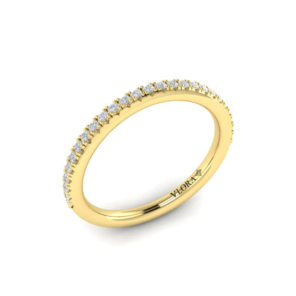Matching Band for Diamond Accent Bezel Emerald Cut Engagement Ring