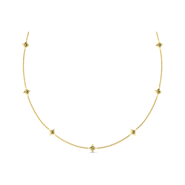 Diamond Cluster Multi Vlora Star Pendant Necklace