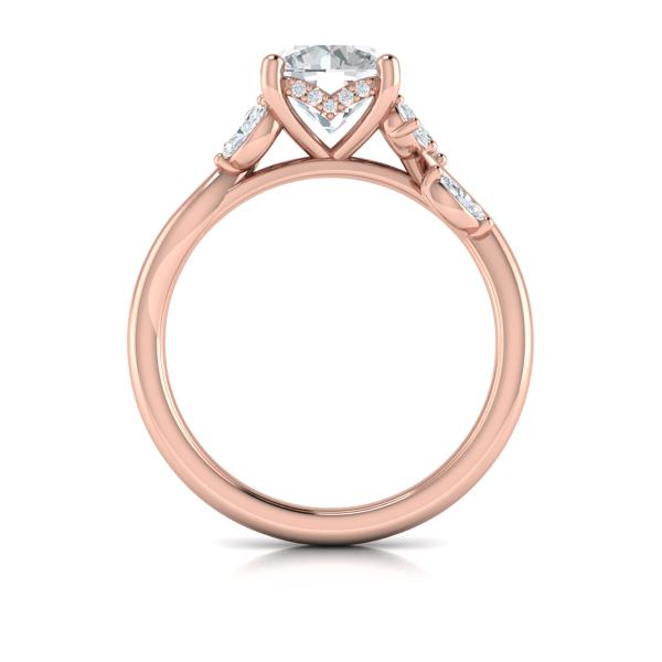 Flora Hidden Halo Engagement Ring