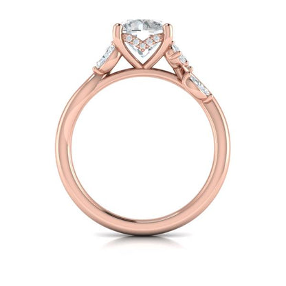 Flora Hidden Halo Engagement Ring