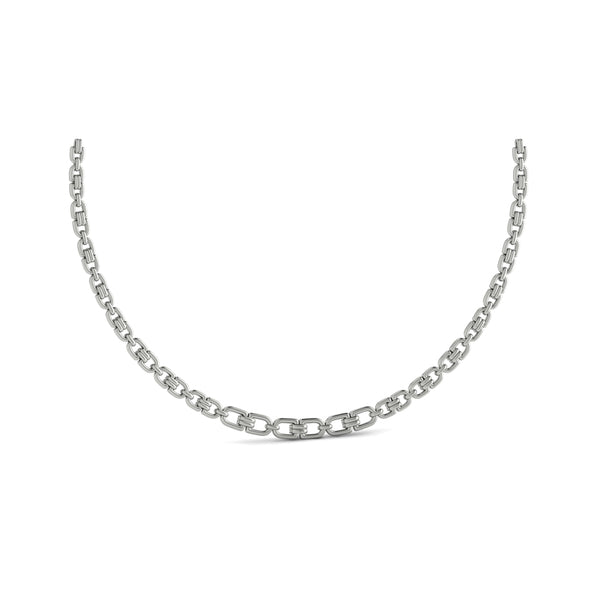 Linked Curves with Diamond Accent Necklace