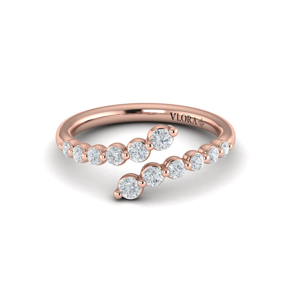 Diamond  Open Wrap Ring