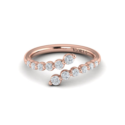 Diamond  Open Wrap Ring