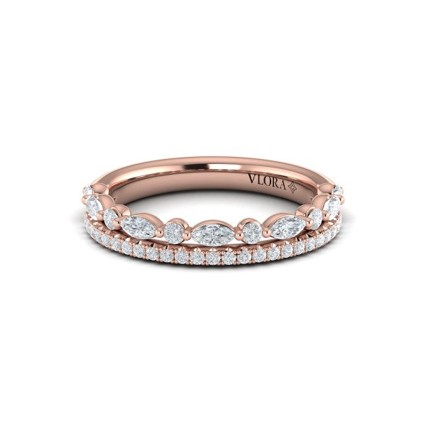 Marquise Duo Stackable Band