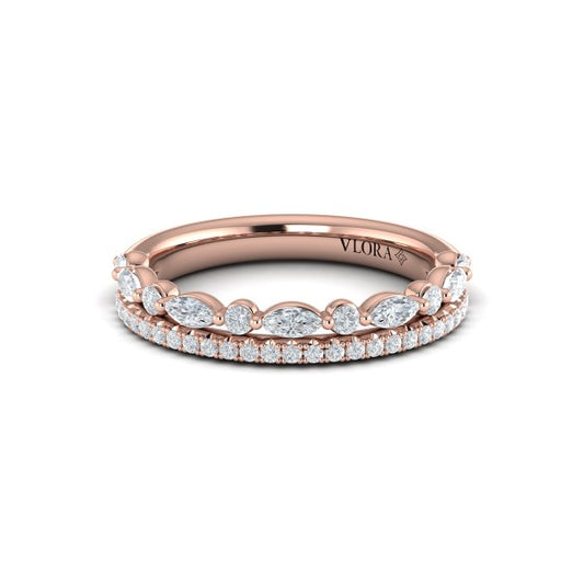 Marquise Duo Stackable Band