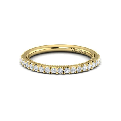 Matching Bands Wedding Band in 14K Yellow Gold by Vlora Bridal