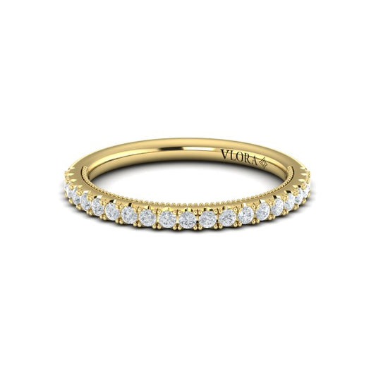 Matching Bands Wedding Band in 14K Yellow Gold by Vlora Bridal