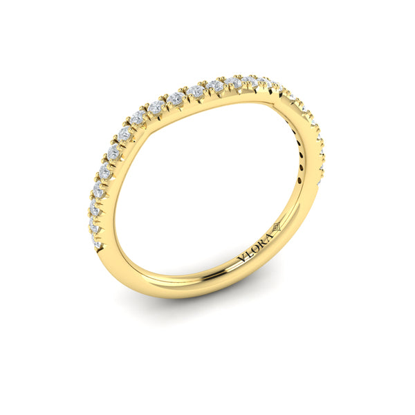 Matching Bands Wedding Band in 14K Yellow Gold by Vlora Bridal