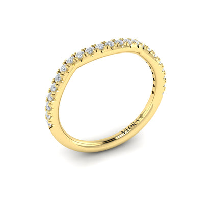Matching Bands Wedding Band in 14K Yellow Gold by Vlora Bridal