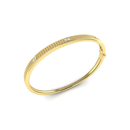 Bezel-Set Oval Diamond Bangle