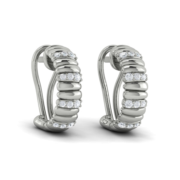 Textured Leverback Hoop Earrings