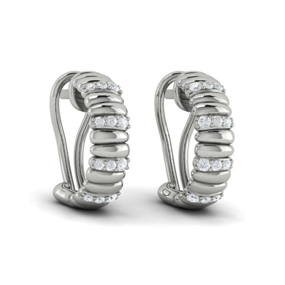 Textured Leverback Hoop Earrings