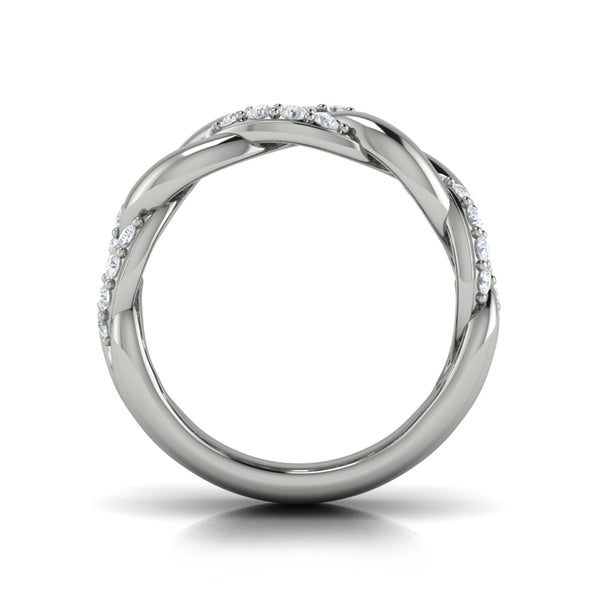 Diamond Interlacing Link Ring