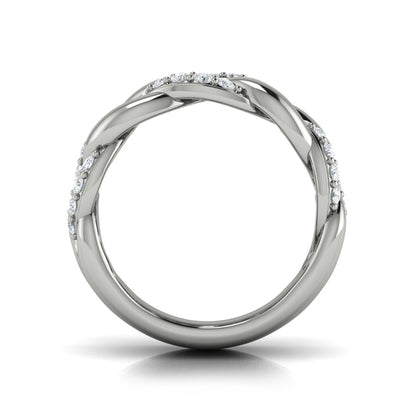 Diamond Interlacing Link Ring