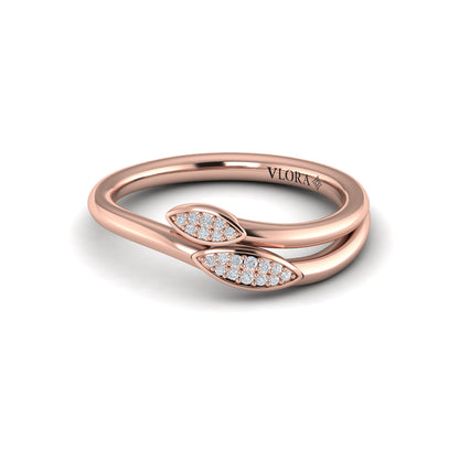 Double Oval Pavé Diamond Ring