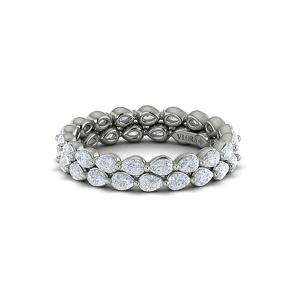 Double Pear Shape Eternity Ring