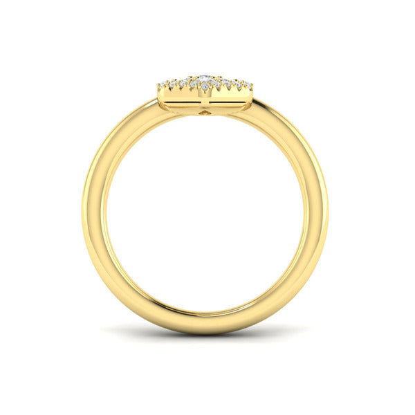 Diamond Cluster Single Honeycomb Ring