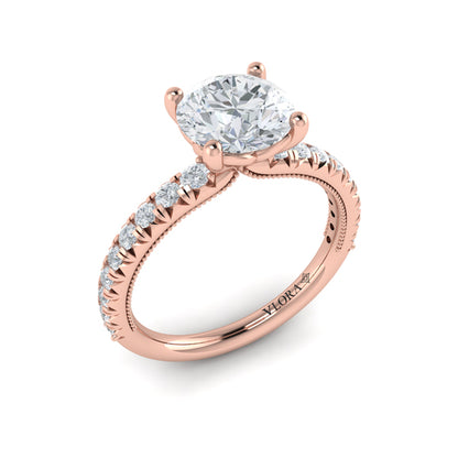 Classic French Pave Engagement Ring
