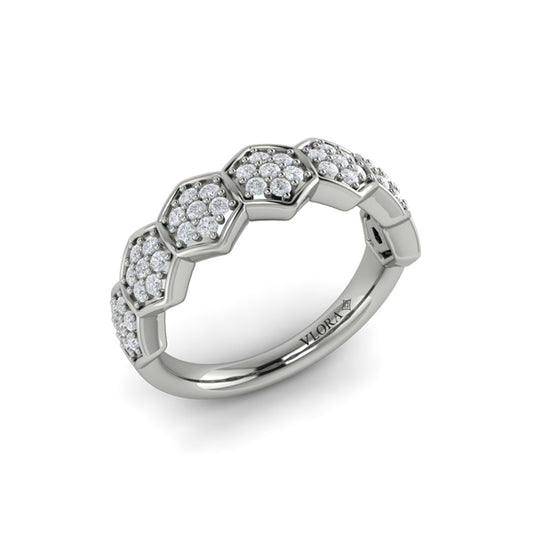 Diamond Cluster Honeycomb Ring