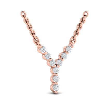Diamond Alphabet Pendant Necklace, Y