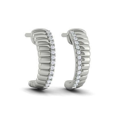 Textured Demi Hoop Earrings