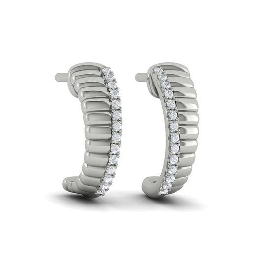 Textured Demi Hoop Earrings