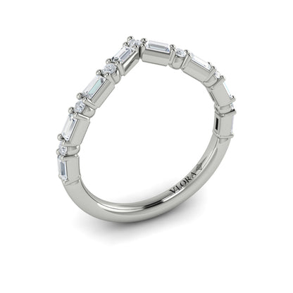 Diamond Baguette Chevron Ring