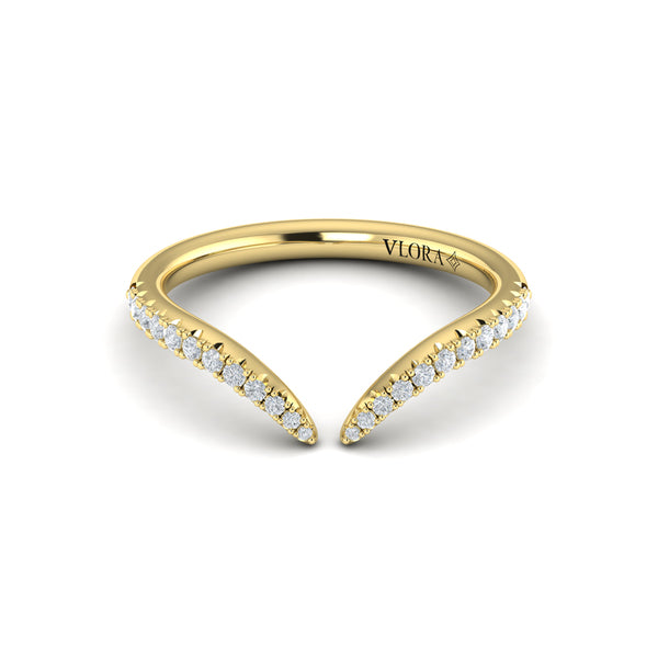 Diamond Open Chevron Ring