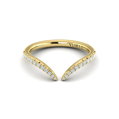 Diamond Open Chevron Ring