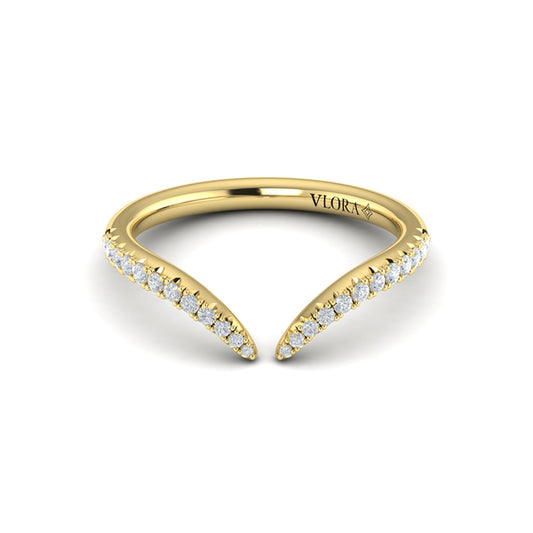 Diamond Open Chevron Ring