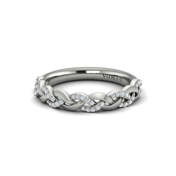 Stackable Bands Wedding Band in Platinum by Vlora Bridal