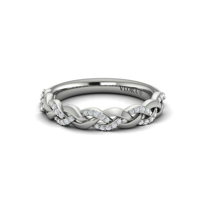 Stackable Bands Wedding Band in Platinum by Vlora Bridal