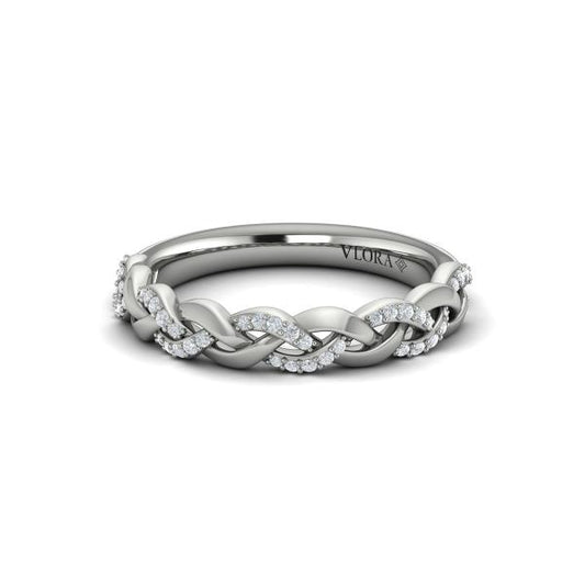 Stackable Bands Wedding Band in Platinum by Vlora Bridal
