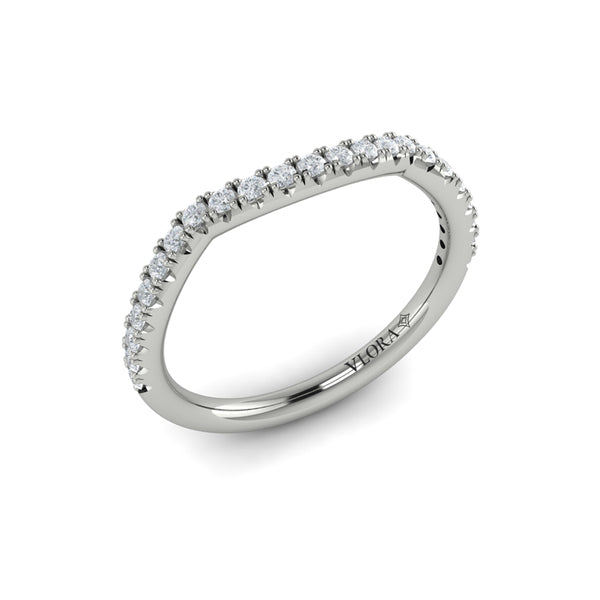 Matching Bands Wedding Band in 14K White Gold by Vlora Bridal