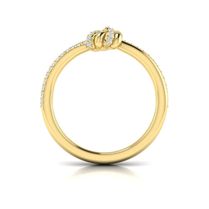 Pavé Diamond Knot Ring