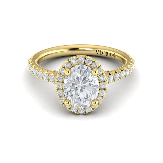 Timeless Oval Halo Engagement Ring
