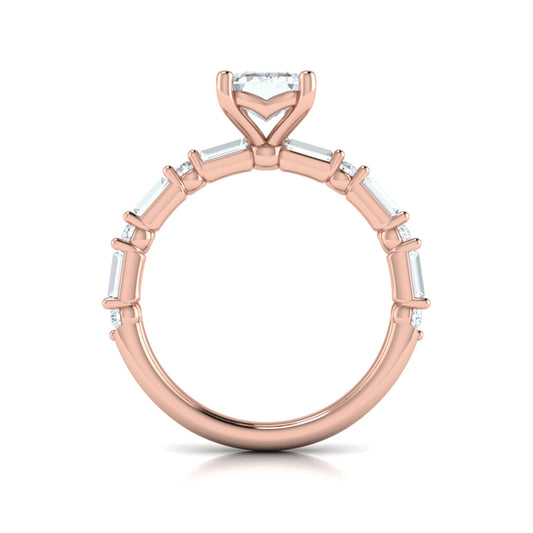 Daring Deco Emerald Cut Engagement Ring