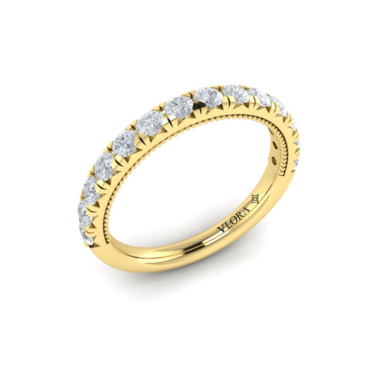 Matching Band for French Cathedral Oval Hidden Halo Engagement Ring