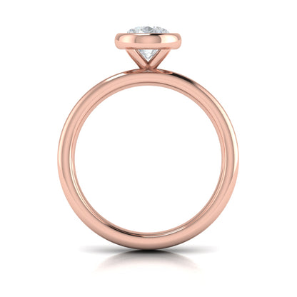 Pear Bezel Solitaire Engagement Ring