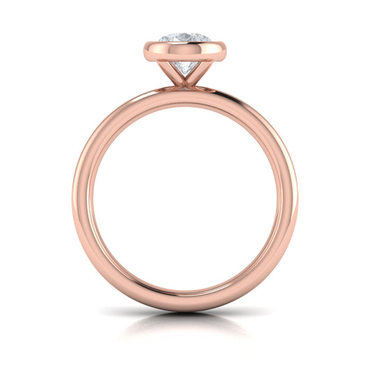 Pear Bezel Solitaire Engagement Ring