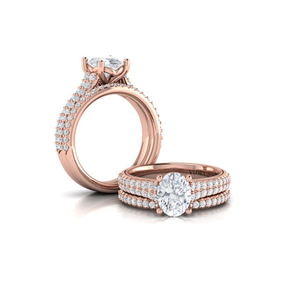 Matching Bands Wedding Band in 14K Rose Gold by Vlora Bridal