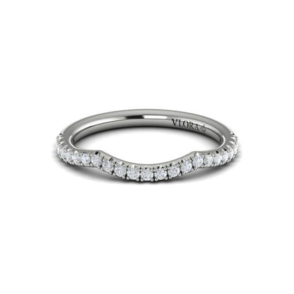 Matching Bands Wedding Band in 14K White Gold by Vlora Bridal