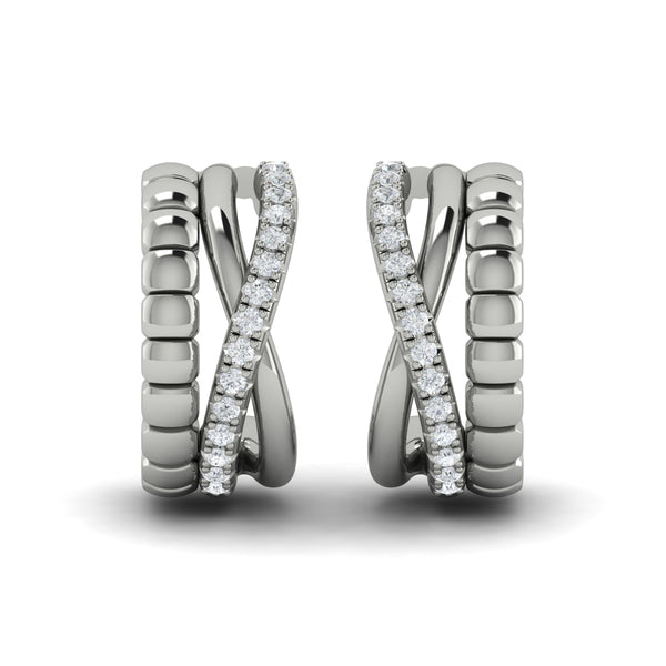 Crossed Hoop Earrings