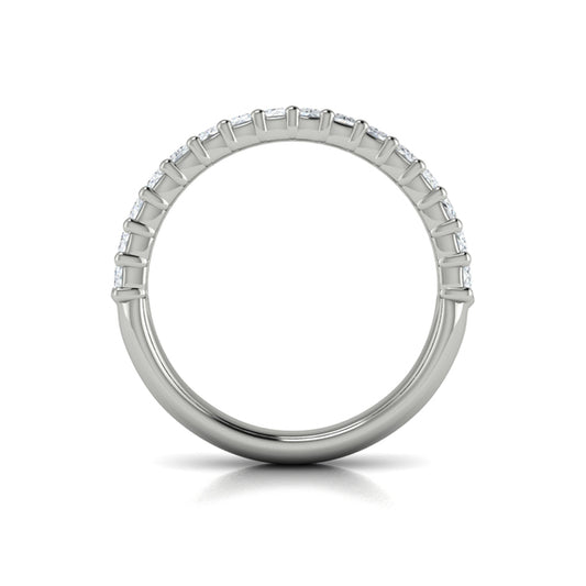 Matching Band for Emerald Cut Engagement Ring with Baguette Diamond Band