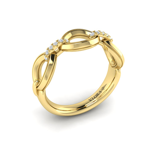 Open Navette Silhouette wtih Diamond Accent Ring