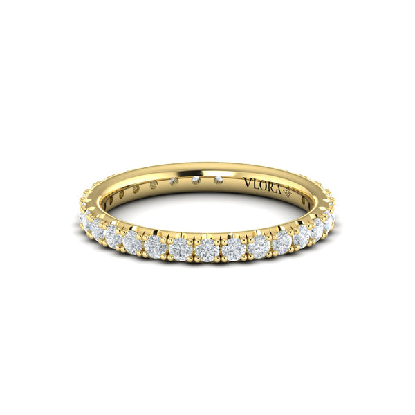 Eternity Bands Wedding Band in 14K Yellow Gold by Vlora Bridal