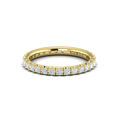 Eternity Bands Wedding Band in 14K Yellow Gold by Vlora Bridal