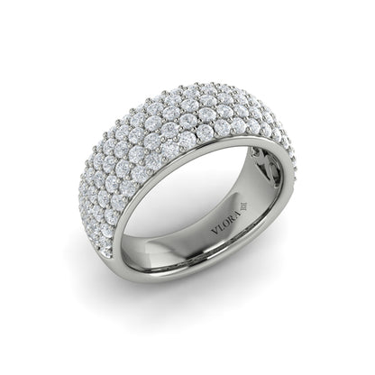 Diamond Multi-Row Statement Ring